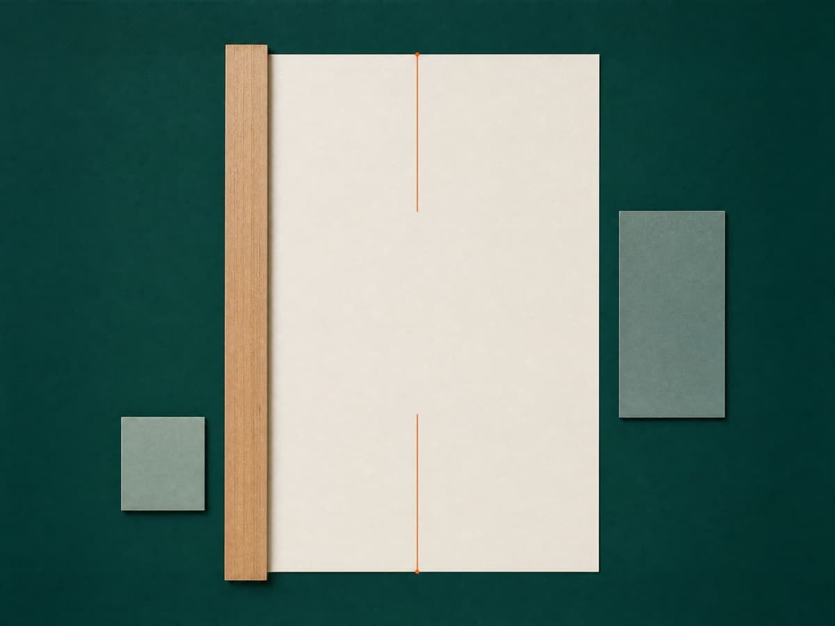 A sheet of paper against a wall edge with a ruler laid along it, marking heel and longest toe.